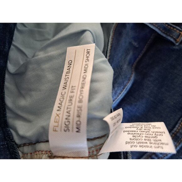 New Lane Bryant Womens Super Stretch Boyfriend Midi Denim Shorts 24 Mid-Rise - Picture 6 of 10